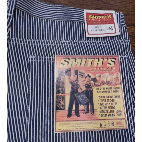 Vintage Smith's American Workwear Sanforized Striped Shorts Size 34 Set of 2 NWT - Picture 3 of 3
